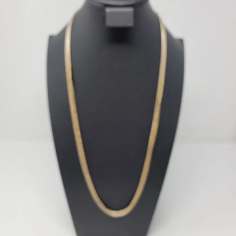 Vintage Signed Anne Klein Gold Tone Multi‎ Strand Popcorn Chain Opera Necklace